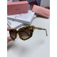 miumiu miu 2024 new personalized cone sunglasses, high-end luxury ladies trend glasses