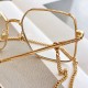 MIUMIU New Cutout Lens DesignsSMU51Y SIZE60-17-140Bezel logo around Detachable chain    chain separately