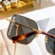 MIUMIU New Cutout Lens DesignsSMU51Y SIZE60-17-140Bezel logo around Detachable chain     Chain is sold separately.