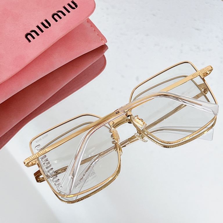 MIUMIU new hollowed out lens design SMU51Y transparent white