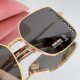 MIUMIU New Cutout Lens Design SMU51Y Gold Gray