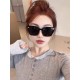 miumiu Korean square large frame sunshade sunglasses female models tide round face show face small cat's eye modeling advanced sense of driving sunglasses