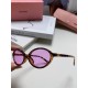 MIUMIU Miu Miu Zhang Yuanying models book nerd retro small round frame sunglasses for men and women 2024 new high-level sense of sunglasses sunshade UV oval street shooting