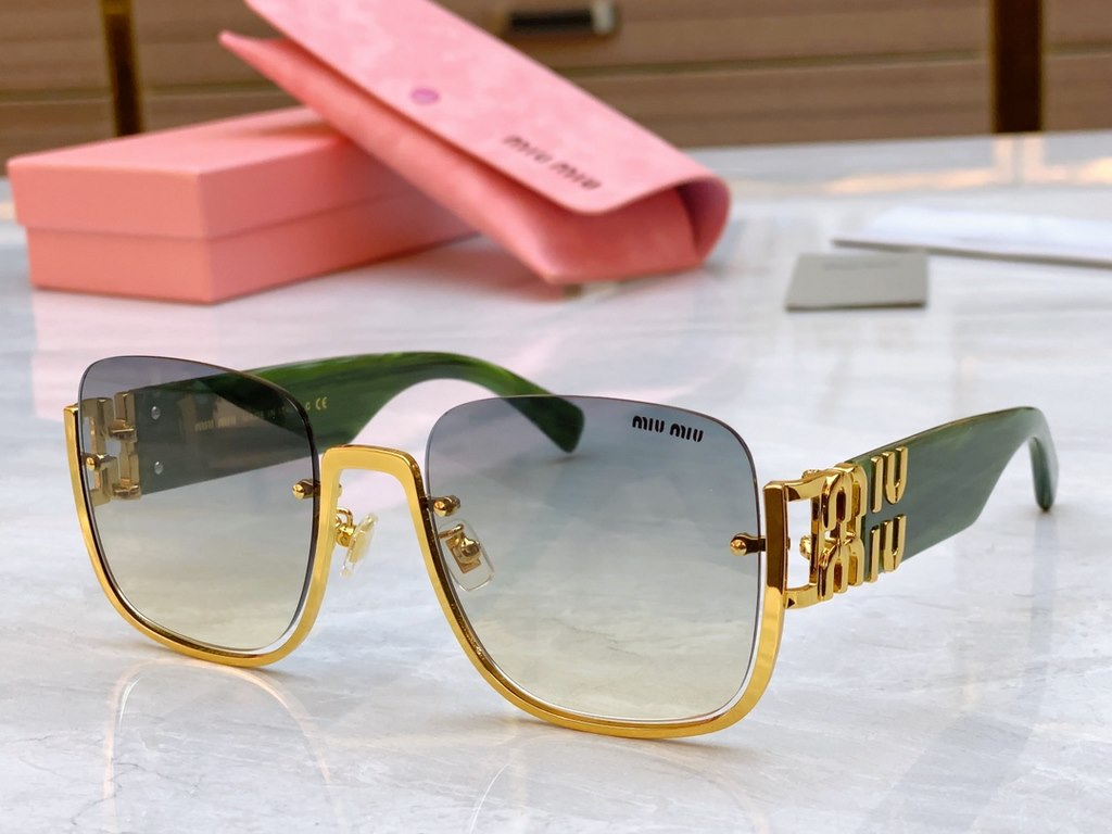 MIU M] MiuMiu new sunglasses.MODELSMU 75V,SIZE57 mouth 23-140