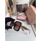 . New Brand,   Miu Miu miumiu women's polarized sunglasses   TR frames   Imported Polaroid HD polarized lenses, metal logo inlaid temples, high-end customized design, wear a super model, travel and driving a must-have.51