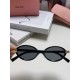 MIUMIU Miu Miu Zhang Yuanying models book nerd retro small round frame sunglasses for men and women 2024 new high-level sense of sunglasses sunshade UV oval street shooting