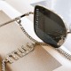 MIUMIU New Cutout Lens DesignsSMU51Y SIZE60-17-140Bezel logo around Detachable chain     Chain is sold separately.