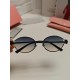 MIUMIU Miu Miu retro oval sunglasses fashion UV sunshade Korean glasses high quality tide