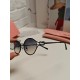 MIUMIU Miu Miu retro oval sunglasses fashion UV sunshade Korean glasses high quality tide