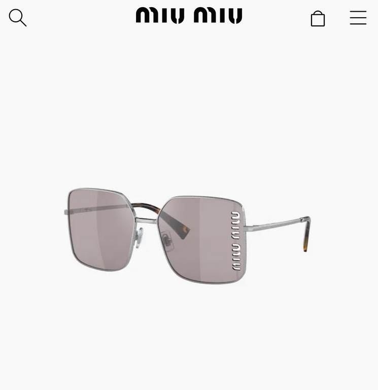 MIUMIU New Cutout Lens DesignsSMU51Y SIZE60-17-140Bezel logo around Detachable chain     Chain is sold separately.