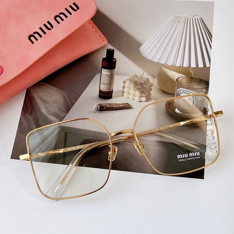 MIUMIU new hollowed out lens design original can hang chain non-market version recognize the exclusive quality   SMU51Y SIZE60-17-140 border logo around detachable chain