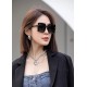 . New Brand,   Miu Miu miumiu women's polarized sunglasses   TR frames   Imported Polaroid HD polarized lenses, metal logo inlaid temples, high-end customized design, wear a super model, travel and driving essentials. (N