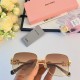 miumiu metal simple large frame sunglasses fashion commuting retro sunglasses high-grade Korean vegetarian UV protection