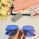 miumiu metal simple large frame sunglasses fashion commuting retro sunglasses high-grade Korean vegetarian UV protection