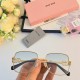 miumiu metal simple large frame sunglasses fashion commuting retro sunglasses high-grade Korean vegetarian UV protection