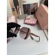 . New Brand,   Miu Miu miumiu women's rimless sunglasses   TR frames   Imported Polaroid HD polarized lenses, metal logo inlaid temples, high-end customized design, wearing a super model, a must-have for travel and drivi