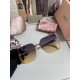 . New Brand,   Miu Miu miumiu women's rimless sunglasses   TR frames   Imported Polaroid HD polarized lenses, metal logo inlaid temples, high-end customized design, wearing a super model, a must-have for travel and drivi