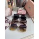 . New Brand,   Miu Miu miumiu women's rimless sunglasses   TR frames   Imported Polaroid HD polarized lenses, metal logo inlaid temples, high-end customized design, wearing a super model, a must-have for travel and drivi