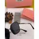 MIUMIU   2023 Fashion Trend Luxury Decorative Sunglasses Nylon Polarized HD Sunglasses Star Poster Models Ultra-high complexity craftsmanship Stereoscopic texture full of    Seriously look at the details ha   Spot  Model