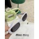 Today's collection of miumiu girls  SMU 08ZS] Drill leg bling bling~!Super cool small square sunglasses