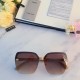 Miumiu new 2023 sunglasses female anti-ultraviolet round face thin personality fashion advanced sense rimless sunglasses trend glasses