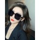 Miumiu new 2023 sunglasses female anti-ultraviolet round face thin personality fashion advanced sense rimless sunglasses trend glasses