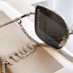 MIUMIU New Cutout Lens DesignsSMU51Y SIZE60-17-140Bezel logo around Detachable chain    chain separately