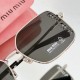 MIUMIU New Cutout Lens Design SMU51Y Silver Gray