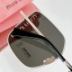 MIUMIU New Cutout Lens Design SMU51Y Silver Gray