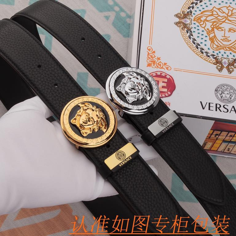 Name Versace - belt   original single - belt- Materials  100% head layer cowhide belt, guaranteed leather belt, counter original single quality, fine workmanship, gift self-use preferred  Packaging please recognize the c