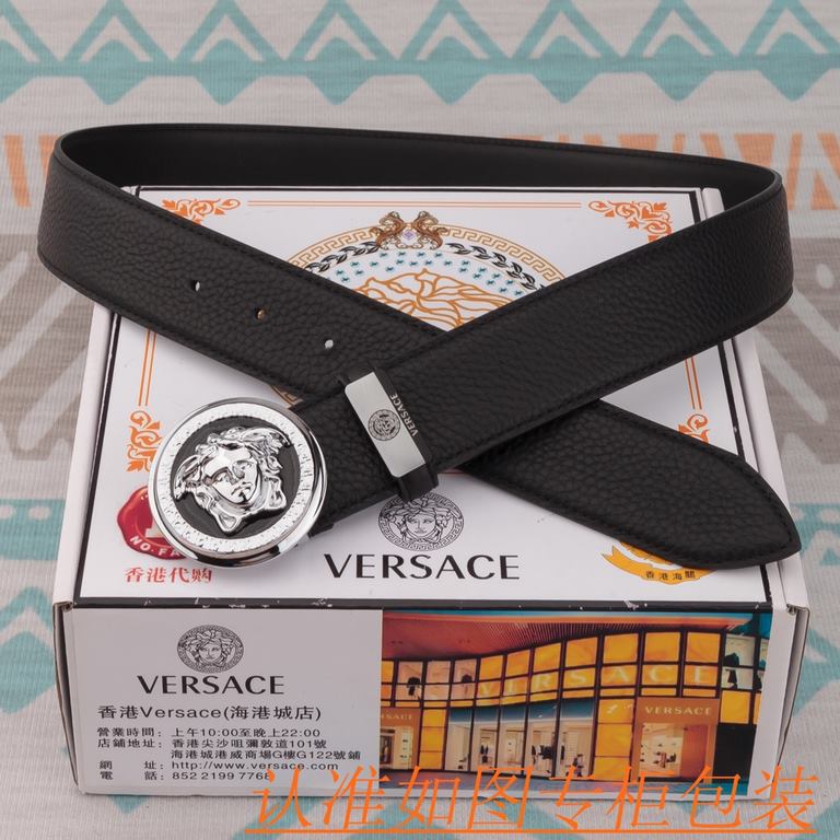 Name Versace - belt   original single - belt- Materials  100% head layer cowhide belt, guaranteed leather belt, counter original single quality, fine workmanship, gift self-use preferred  Packaging please recognize the c