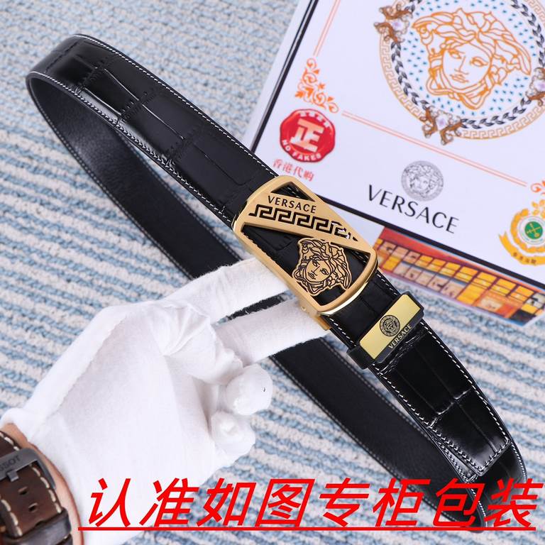 Product name VERSACE.Versace   automatic belt Materials  100% first layer cowhide, guarantee leather. 24k pure steel buckle   double-sided available  the same quality as the counter, give away the first choice for self-u