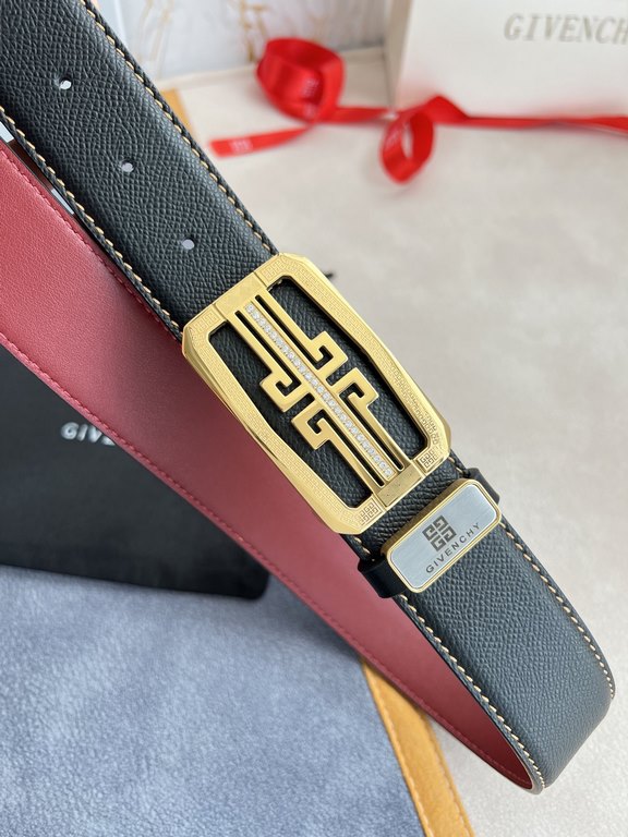 Name Givenchy.GIVENCHY-belt  -belt original singleModel hanging buckle, pure steel material with diamonds buckle head, double-sided head layer cowhideMaterial   100% head layer cowhide, guarantee leather. 24k pure steel 