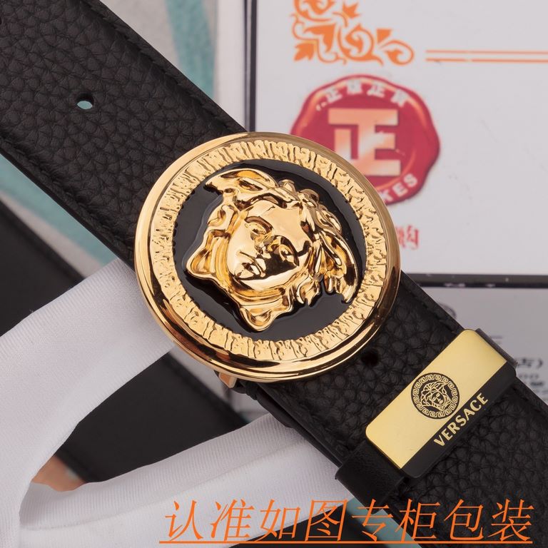 Name Versace - belt   original single - belt- Materials  100% head layer cowhide belt, guaranteed leather belt, counter original single quality, fine workmanship, gift self-use preferred  Packaging please recognize the c