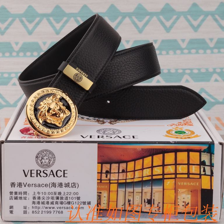 Name Versace - belt   original single - belt- Materials  100% head layer cowhide belt, guaranteed leather belt, counter original single quality, fine workmanship, gift self-use preferred  Packaging please recognize the c