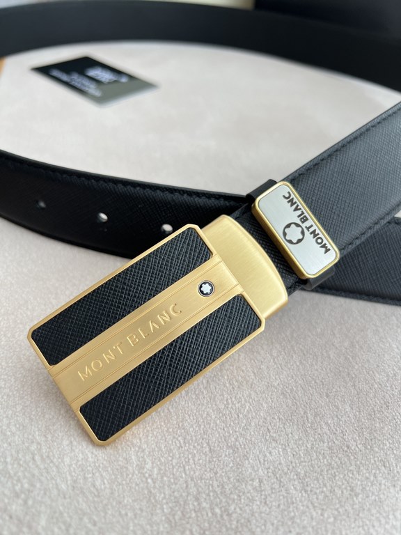 Name Montblanc. Montblanc   original single - belt - beltModel hanging buckle, the new original classic classic boutique paste leather hanging buckle, physical shooting, the original head layer cowhideMaterial  100% head