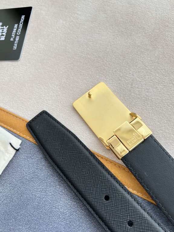 Name Montblanc. Montblanc   original single - belt - beltModel hanging buckle, the new original classic classic boutique paste leather hanging buckle, physical shooting, the original head layer cowhideMaterial  100% head