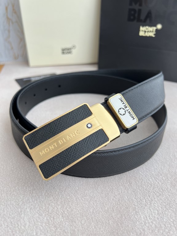 Name Montblanc. Montblanc   original single - belt - beltModel hanging buckle, the new original classic classic boutique paste leather hanging buckle, physical shooting, the original head layer cowhideMaterial  100% head