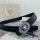 Comes in a fully wrapped gift box  Versace. Men's Flower Leather Belt 38mm Both sides imported flower leather leather pressed. Can be used on both sides Counter alignment With new buckle