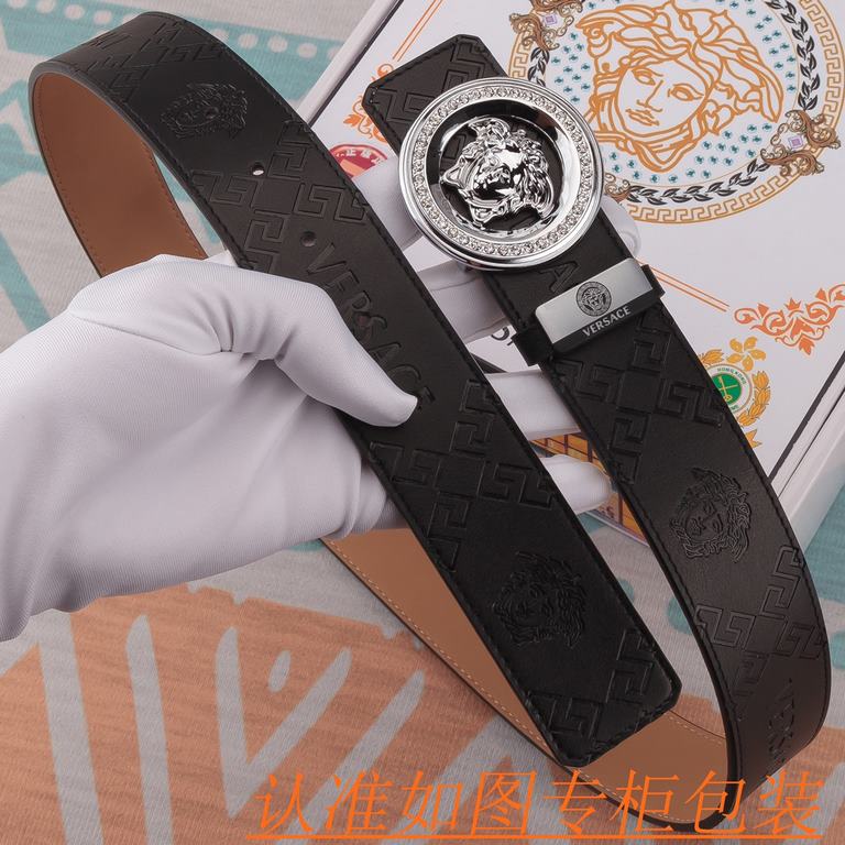 Name Versace - belt   original single - belt- Materials  100% head layer cowhide belt, guaranteed leather belt, counter original single quality, fine workmanship, gift self-use preferred  Packaging please recognize the c