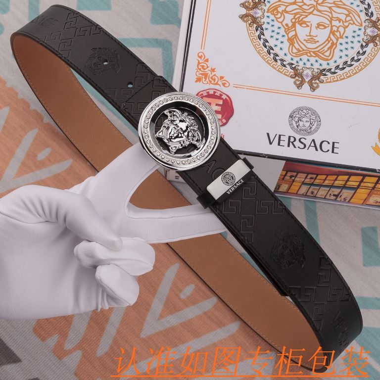 Name Versace - belt   original single - belt- Materials  100% head layer cowhide belt, guaranteed leather belt, counter original single quality, fine workmanship, gift self-use preferred  Packaging please recognize the c