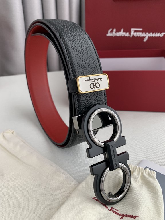 Name Ferragamo.Ferrgamo  original singleModel hanging buckle, the original classic two-tone buckle, physical shooting, head layer cowhideMaterial   100% head layer cowhide, guarantee leather.   double-sided available  co