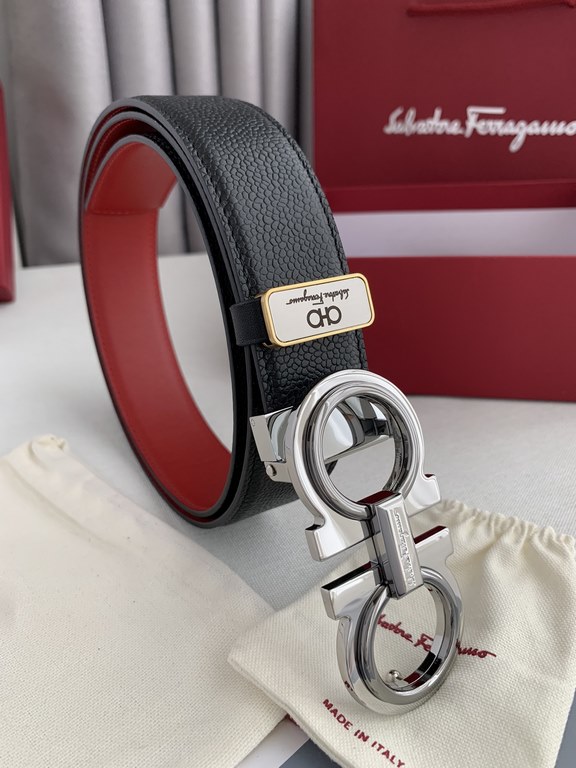 Name Ferragamo.Ferrgamo  original singleModel hanging buckle, the original classic two-tone buckle, physical shooting, head layer cowhideMaterial   100% head layer cowhide, guarantee leather.   double-sided available  co