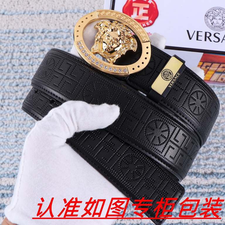 Product name VERSACE. Versace   original single Materials  100% first layer cowhide, guarantee leather. 24k pure steel buckle   double-sided available  counter the same quality, send a person for personal use preferred  