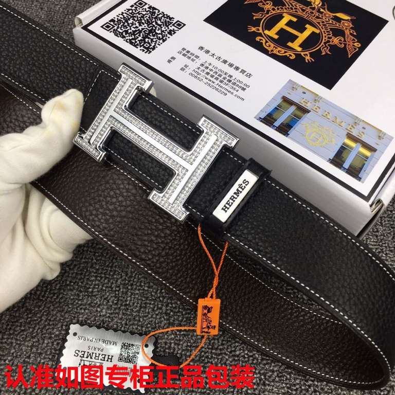 Brand Hermes.HERMES  Model original single! Recognize the counter authentic packaging  grade imported from Italy   100% head layer cowhide, HERMES.Hermes, the world famous luxury brand, the classic lychee pattern series,