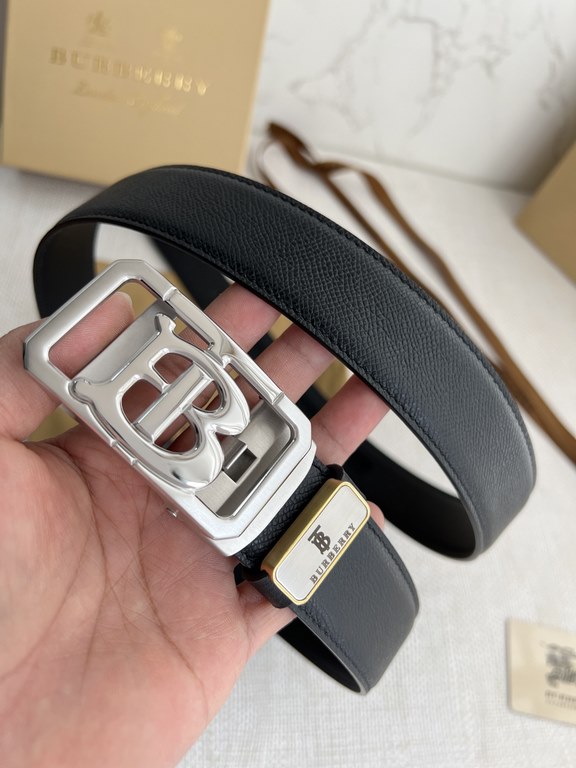 Name Burberry.Burberry-belt  automatic-belt-beltModel automatic buckle, pure steel material automatic buckle, automatic belt body, double-sided head layer cowhideMaterial   100% head layer cowhide, guarantee leather. 24k