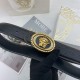 Comes in a fully wrapped gift box  Versace. Men's Flower Leather Belt 38mm Both sides imported flower leather leather pressed. Can be used on both sides Counter alignment With new buckle