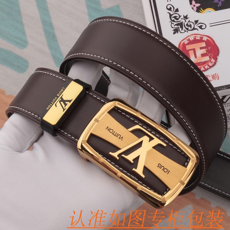 Product name LV-belt   original single-belt- Materials  100% head layer cowhide belt, guaranteed genuine leather belt, counter original single quality, fine workmanship, fashionable big brand, gift for self-use preferred