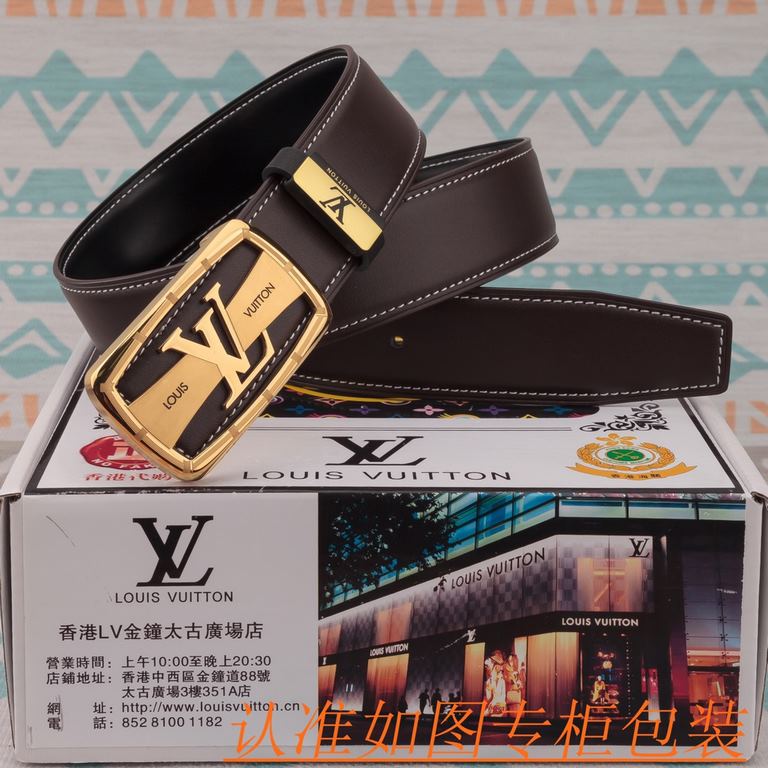 Product name LV-belt   original single-belt- Materials  100% head layer cowhide belt, guaranteed genuine leather belt, counter original single quality, fine workmanship, fashionable big brand, gift for self-use preferred