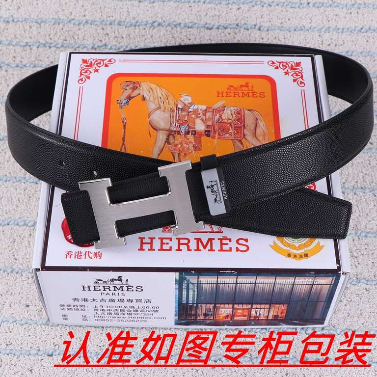 Name Hermes ... Belt original-belt Materials  100% first layer cowhide, guarantee leather. 24k pure steel buckle   double-sided available  counter the same quality, give away the first choice for self-use   Packaging ple